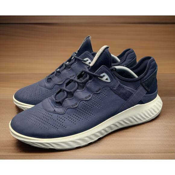 ECCO ST 1 Lite Dark Navy Leather Comfort Shoes Mens Size 9.5 Fast Shipping main image 9
